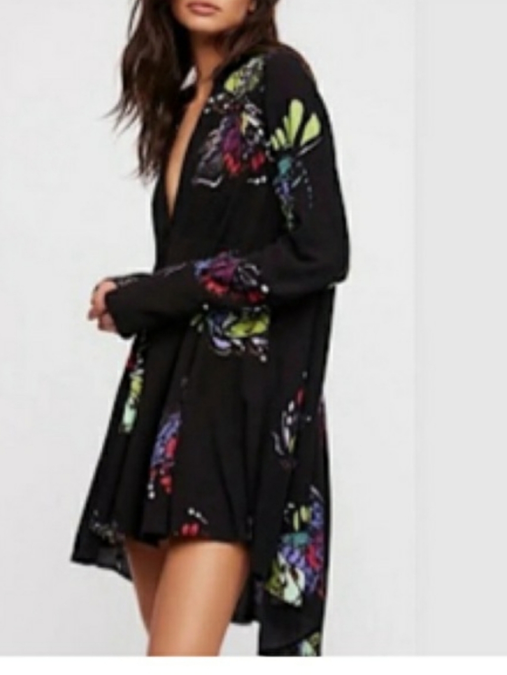 Free People Fields Of  Butterflies Tunic - Size Small